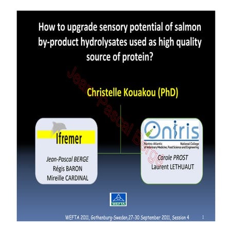 How to upgrade sensory potential of salmon by-product hydrolysates used as hi...