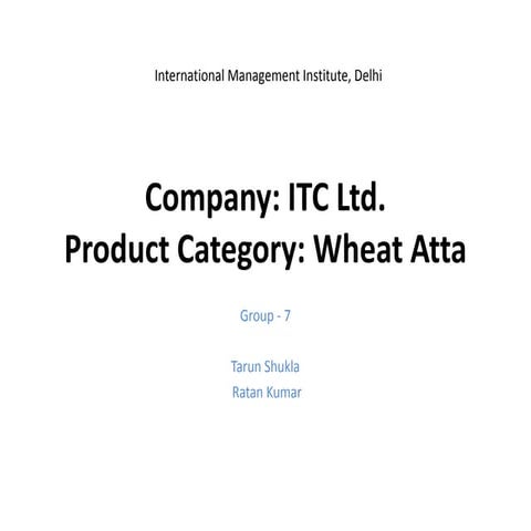 Marketing Strategy for ITC Ltd.