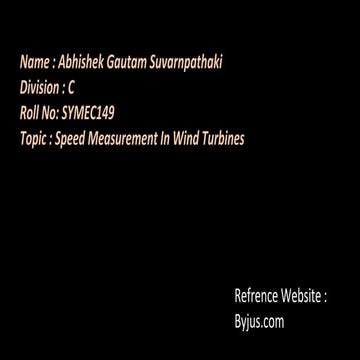 Comprehensive Overview of Speed Measurement Techniques in Wind Turbines ...