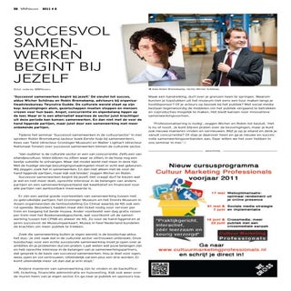 Succesvol samenwerken begint bij je...
