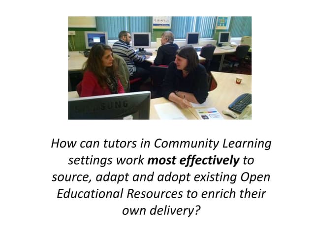 Derby Adult Tutors MMOER for #OER15 Conference