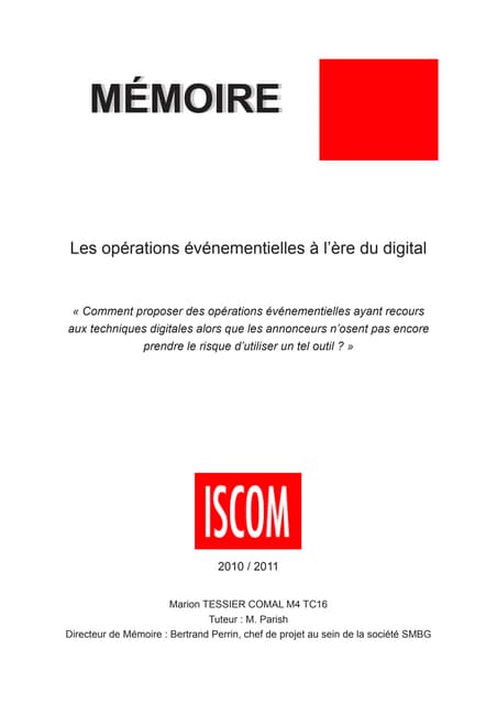 Les Operations Evenementielles A L Ere Du Digital Les Operations Evenementielles A L Ere Du Digital