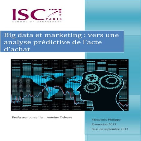 Big data et marketing :Vers une analyse prédictif de d'acte d'achat