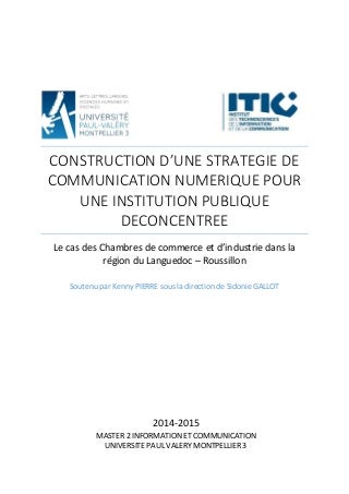 Mémoire 2 Kenny PIERRE