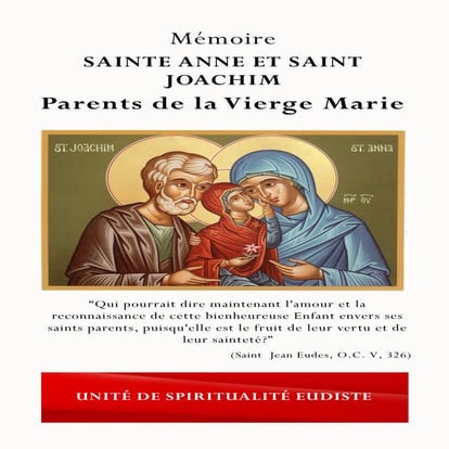 Mémoire SAINTE ANNE ET SAINT JOACHIM Parents de la Vierge Marie | PDF