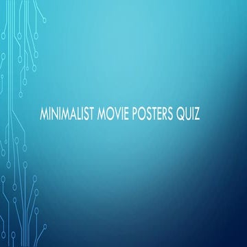 Minimalist Poster Quiz