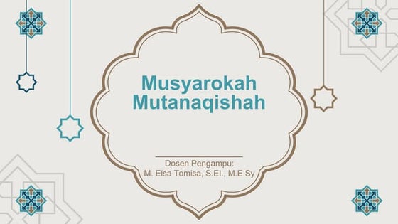 Pembelajaran Kuliah Untuk Akad Musyarakah | PPT