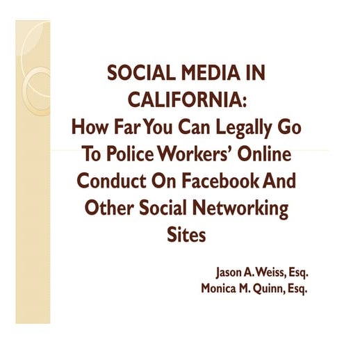 Social Media in California: Policing Workers Online