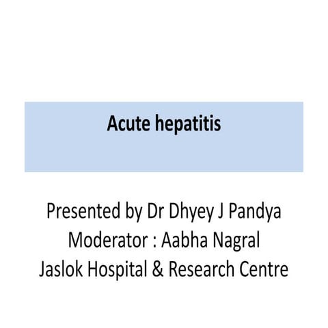 Acute Hepatitis(pediatrics)