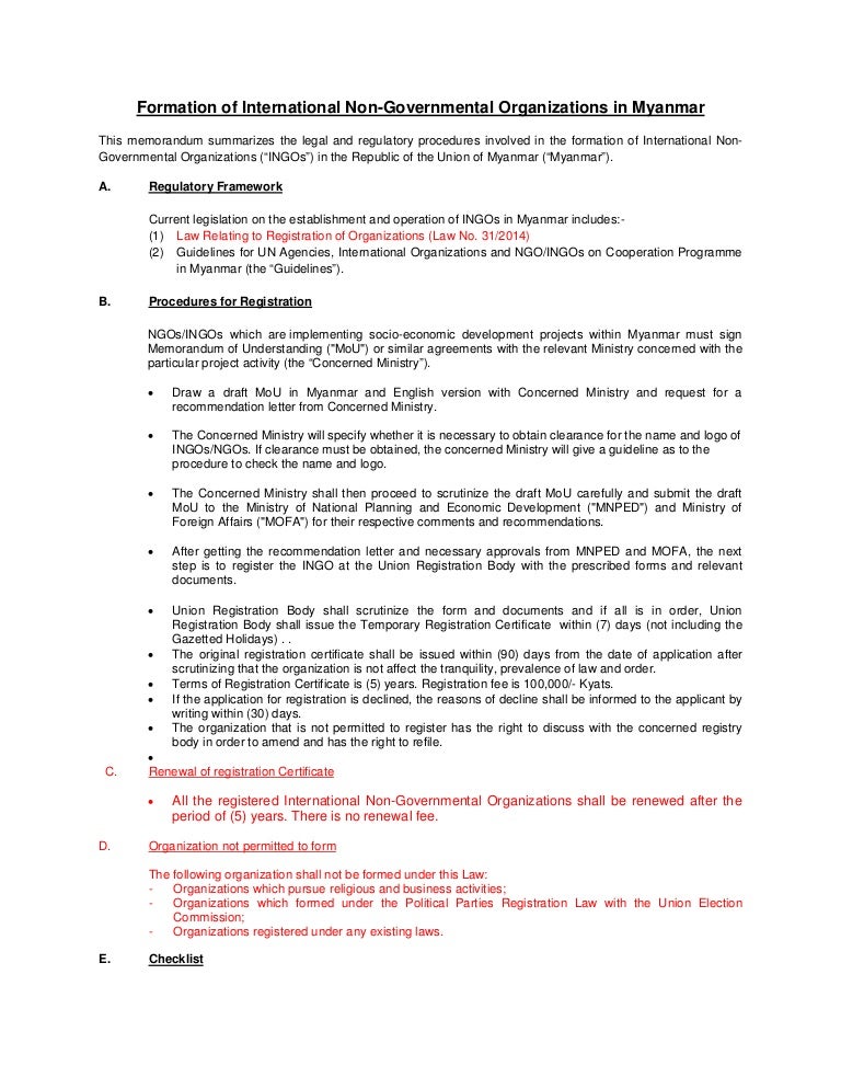 contract pdf a formation of in Myanmar Myanmar of  NGO Formation