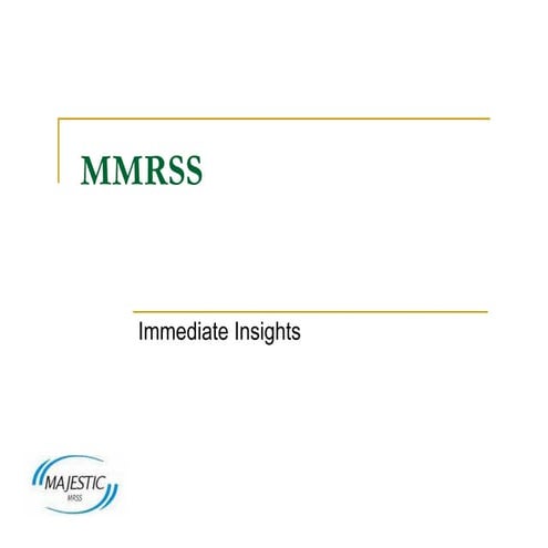 Mmrss Market Research Capabilities & Credentials