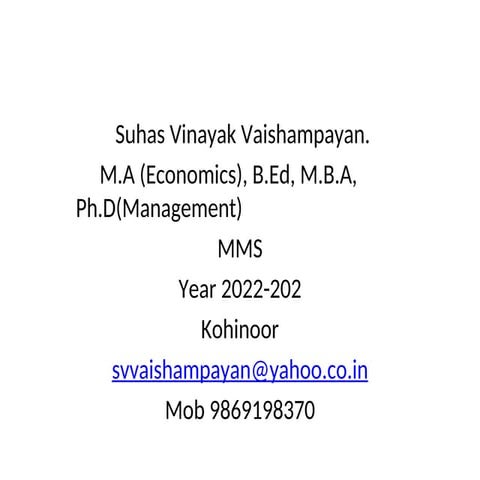 MMS Chetana 22-23 ME_First Year Presentation