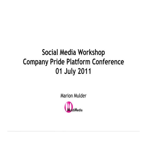 Social Media Workshop CPP Conference