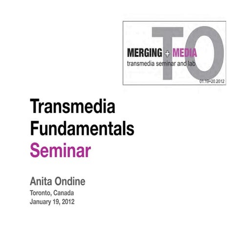 MMTO Seminar by Anita Ondine
