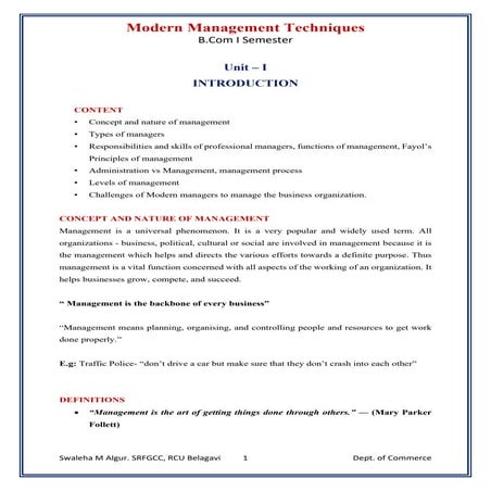 MMT Unit-01  Introduction to Management.pdf