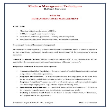 MMT Unit-03  Human Resoourse Management.pdf