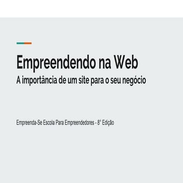 Empreendendo na web
