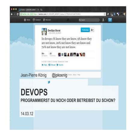 DevOps - Programmierst Du noch oder betreibst Du schon?