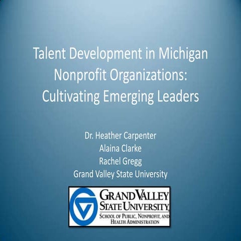 Talent Development in Michigan Nonprofit Organizations