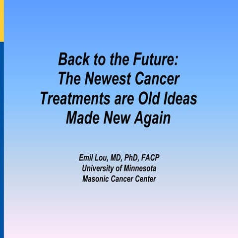MN Cancer Summit - February 28, 2019 - Mid-Day Plenary Speaker Presentation