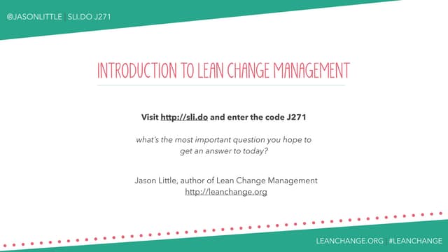Introduction to Lean Change Management