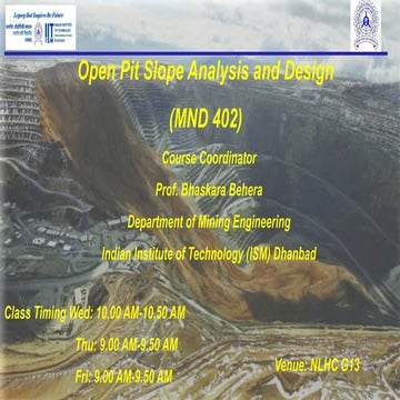 Comprehensive Open Pit Slope Analysis and Design in Surface Mining | PDF