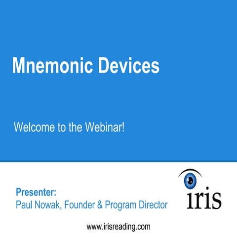 How To Improve Your Memory: Mnemonic Devices