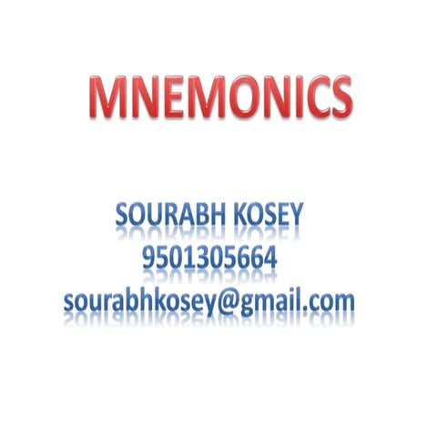 Mnemonics by sourabh kosey