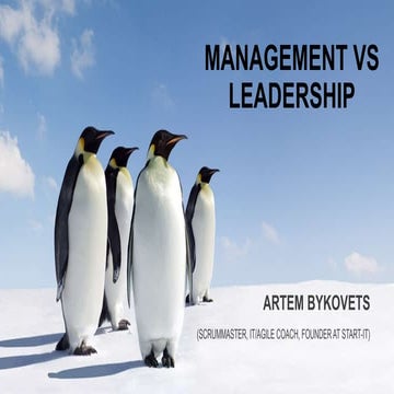 Management vs Leadership