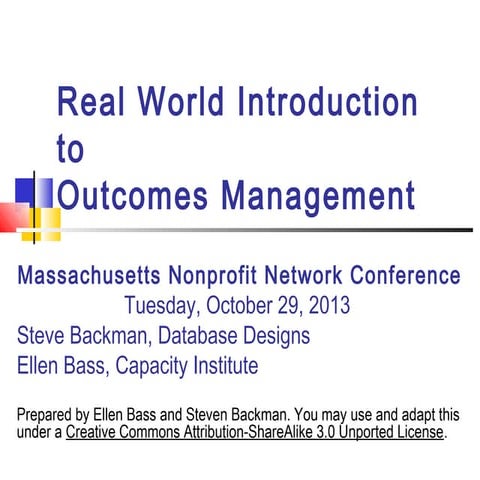 Real world nonprofit outcomes measurement  - Mass Nonprofit Network Oct 29 20...