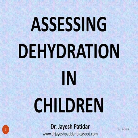 Assessing dehydration in children