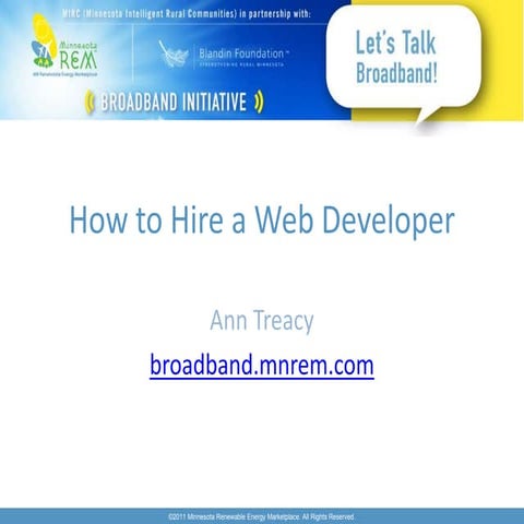 MNREM How to Hire a Web Developer