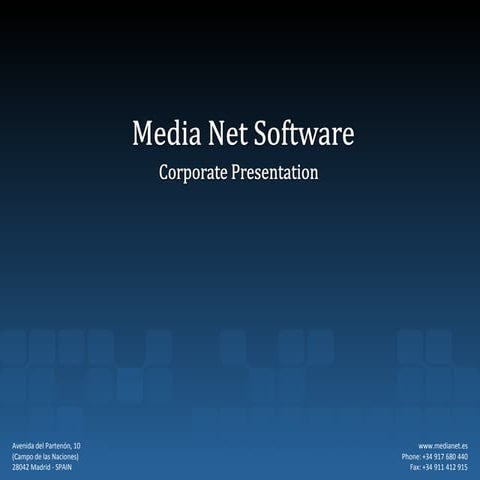 Medianet Software Presentation 2010