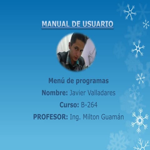 MENU DE PROGRAMACION EN VISUAL BASIC | PPTX