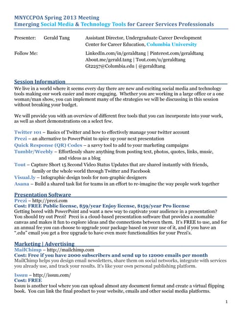 Mnyccpoa spring 2013 meeting
