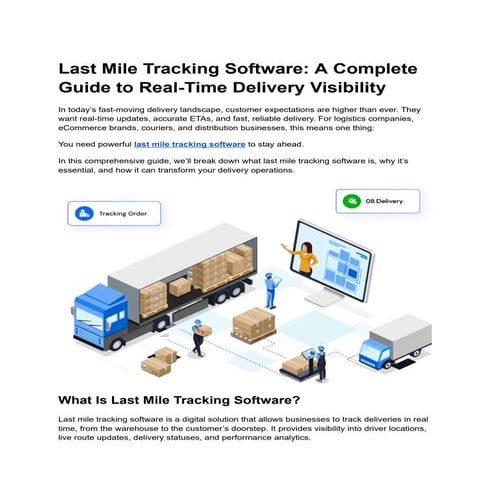 Last Mile Tracking Software | Real-Time Delivery Tracking ...