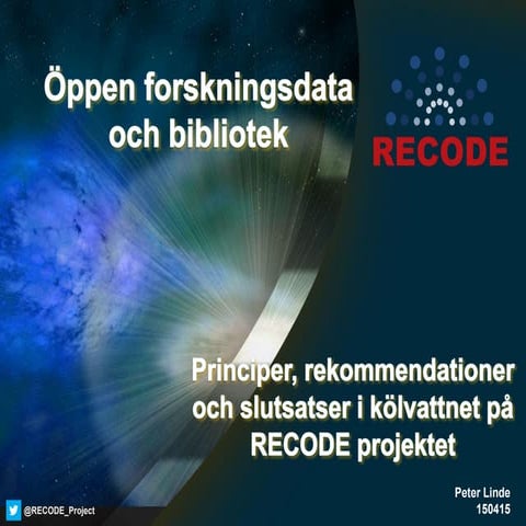 MOA 2015, Öppen forskningsdata och bibliotek