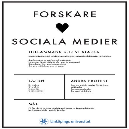 MOA 2015, Poster: Sociala medier för forskare