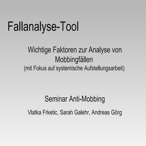 Informationen zu Antimobbing