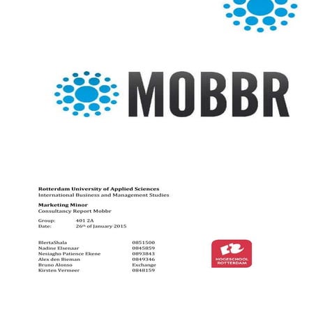 Mobbr report Group 2a Rotterdam University of Applied Science 