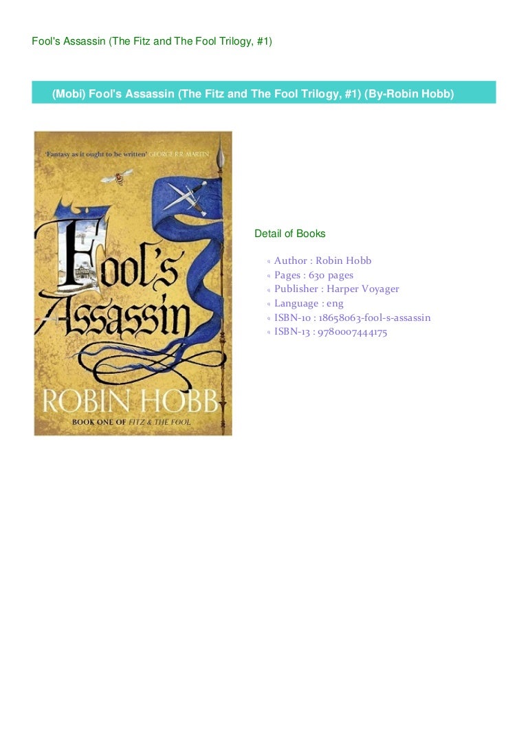 Mobi Fool S Assassin The Fitz And The Fool Trilogy 1 By Robin