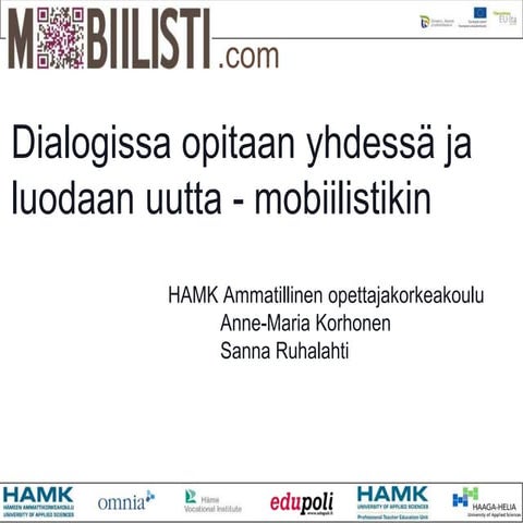 Mobiilioppiminen dianamallilla_hamk aokk 2014
