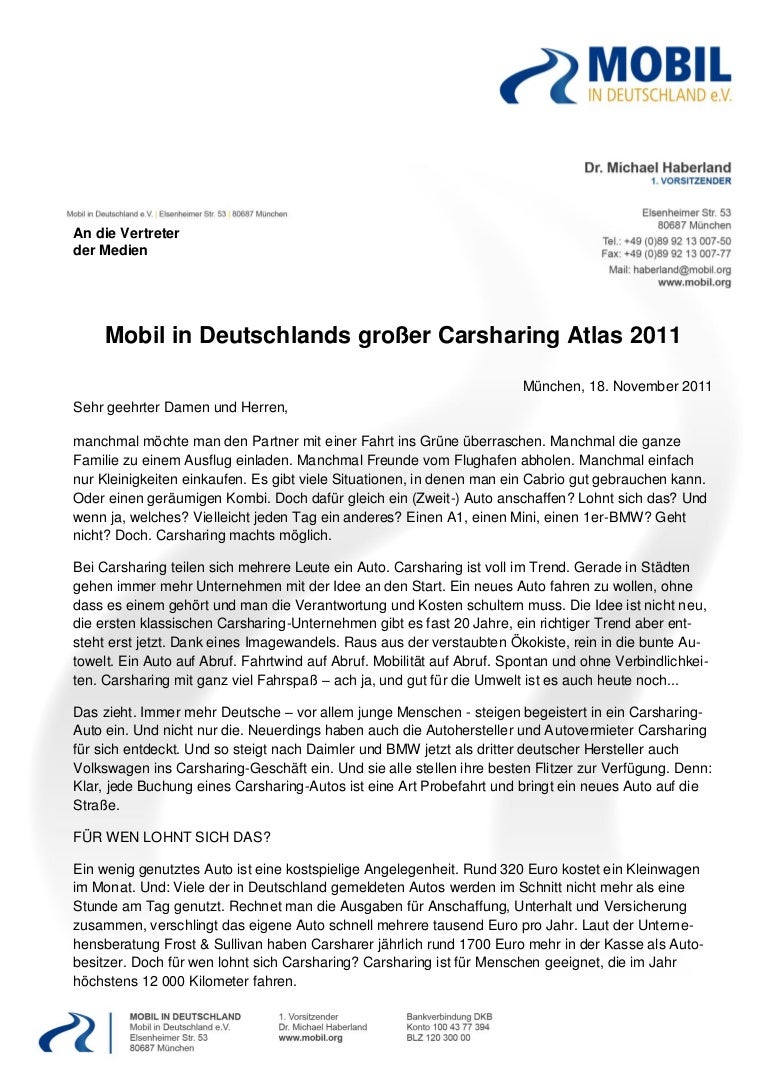 Mobil In Deutschlands Carsharing Atlas 2011 Text Versand Pdf