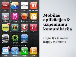 Mobilās aplikācijas un uzņēmumu komunikācija