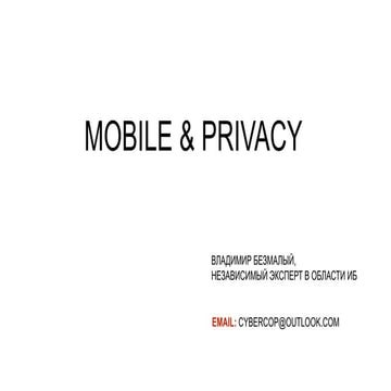Mobile&Privacy