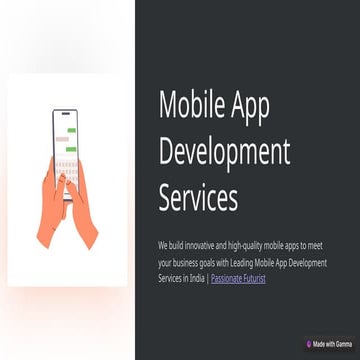 Top Mobile App Development Services in India | Passionate Futurist