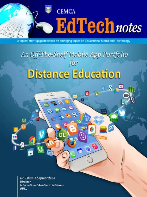 An Off-The-Shelf Mobile App Portfolio for Distance Education