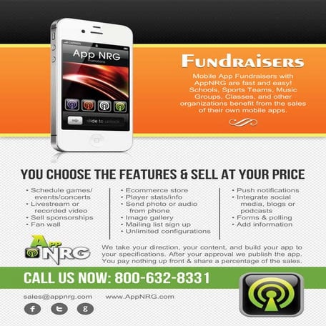 Mobile app-fundraiser-flyer-by-app nrg