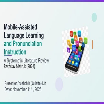 Mobile-assisted Language Learning and Pronunciation Instruction_ A ...