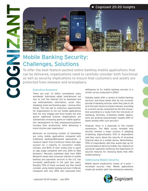 Mobile Banking Security: Challenges, Solutions